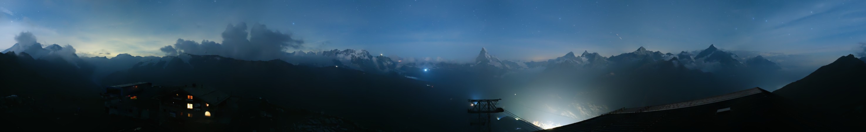 Zermatt Bergbahnen Rothorn snow cam captured at 2 October 2026 at 11:50 pm GMT+2