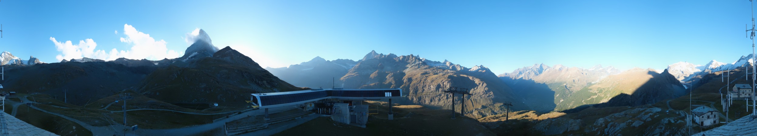 Zermatt Bergbahnen Schwarzsee snow cam captured at 15 September 2026 at 6:45 pm GMT+2