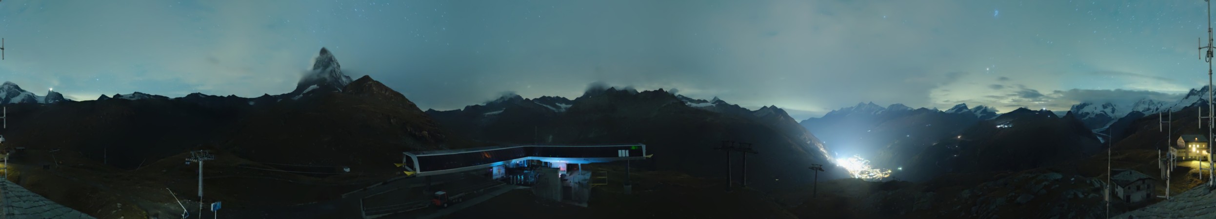 Zermatt Bergbahnen Schwarzsee snow cam captured at 4 October 2026 at 11:49 pm GMT+2
