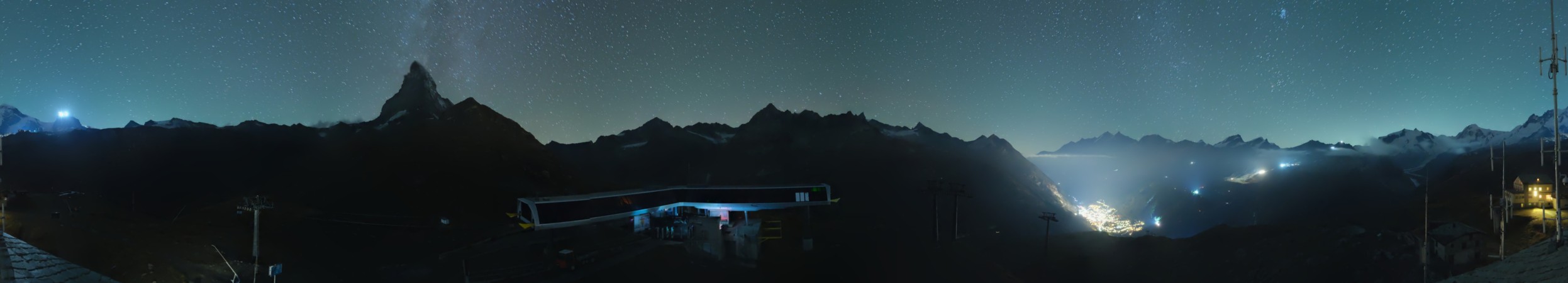Zermatt Bergbahnen Schwarzsee snow cam captured at 5 October 2026 at 11:44 pm GMT+2