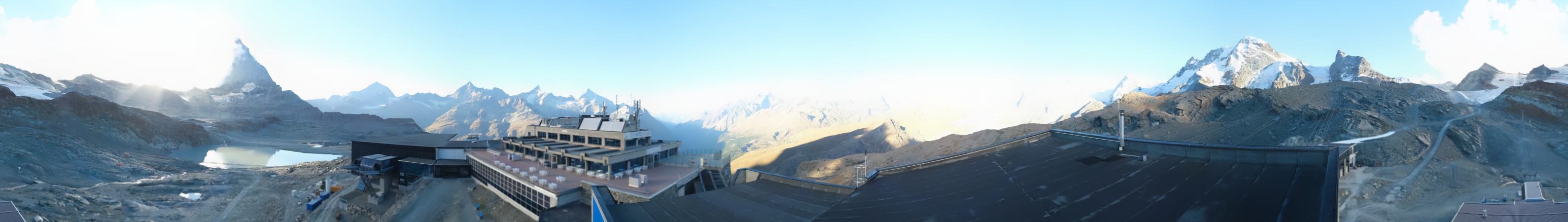 Zermatt Bergbahnen Trockener Steg snow cam captured at 15 September 2026 at 6:45 pm GMT+2