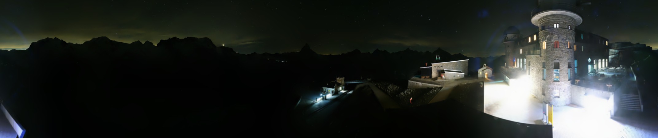 Zermatt Tourismus Gornergrat snow cam captured at 12 September 2026 at 11:56 pm GMT+2