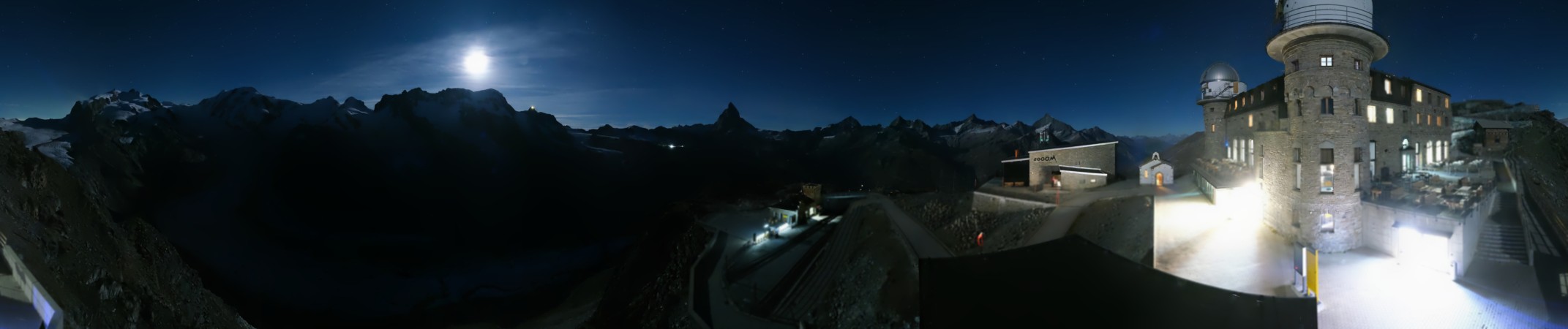 Zermatt Tourismus Gornergrat snow cam captured at 21 September 2026 at 11:58 pm GMT+2
