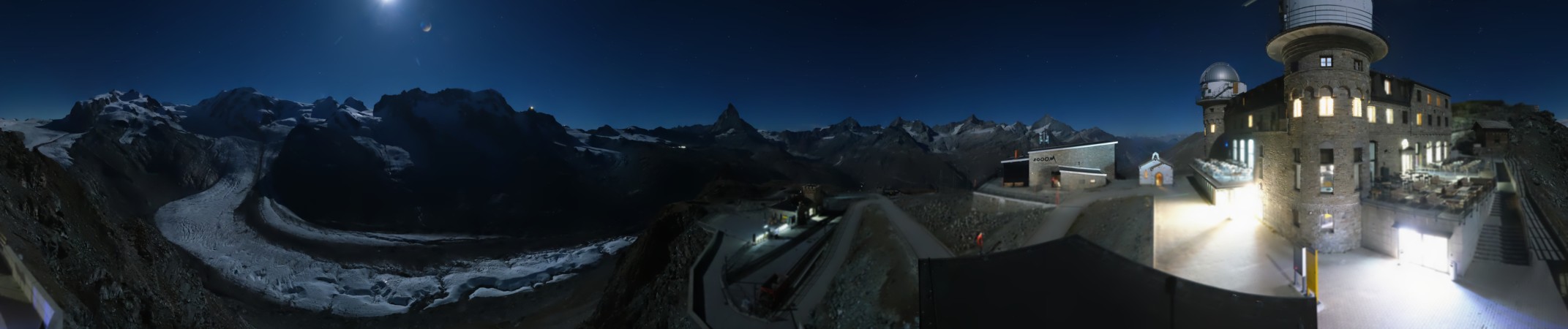 Zermatt Tourismus Gornergrat snow cam captured at 23 September 2026 at 11:54 pm GMT+2