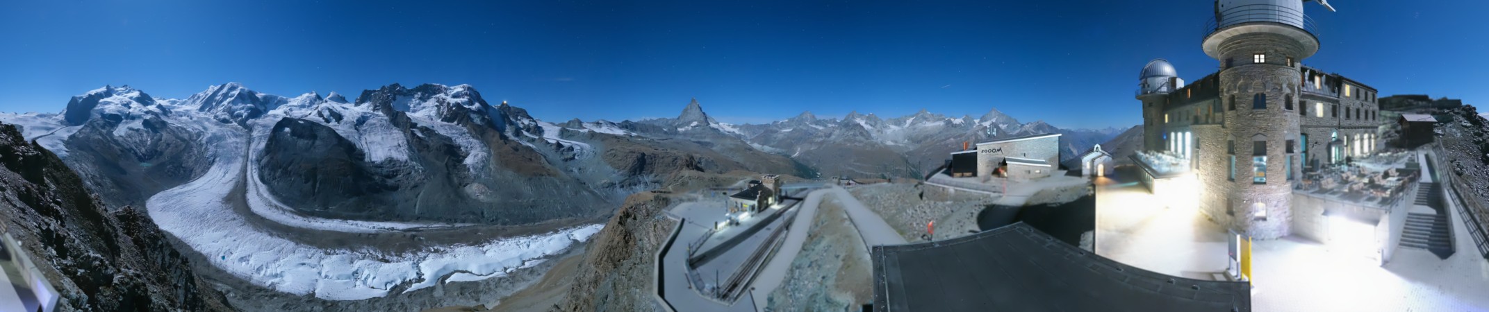 Zermatt Tourismus Gornergrat snow cam captured at 27 September 2026 at 11:50 pm GMT+2