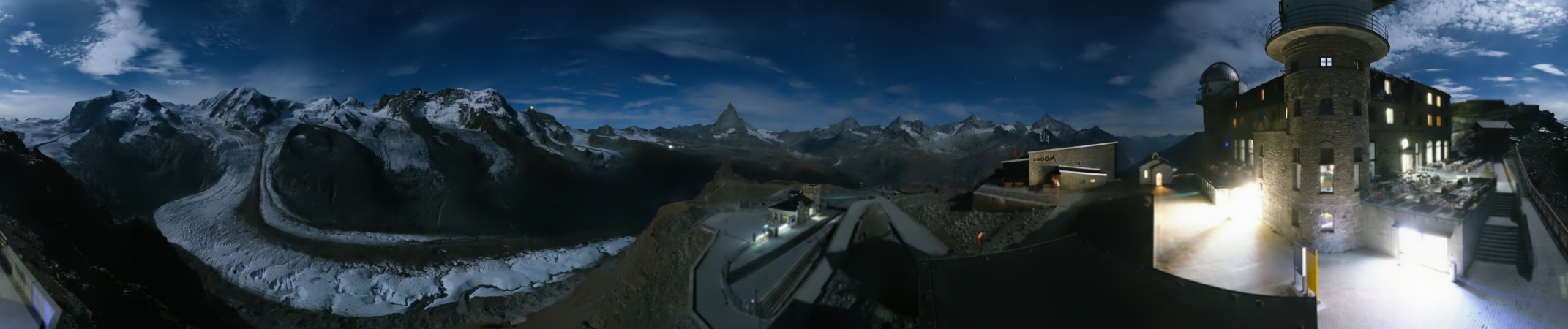 Zermatt Tourismus Gornergrat snow cam captured at 29 September 2026 at 11:49 pm GMT+2