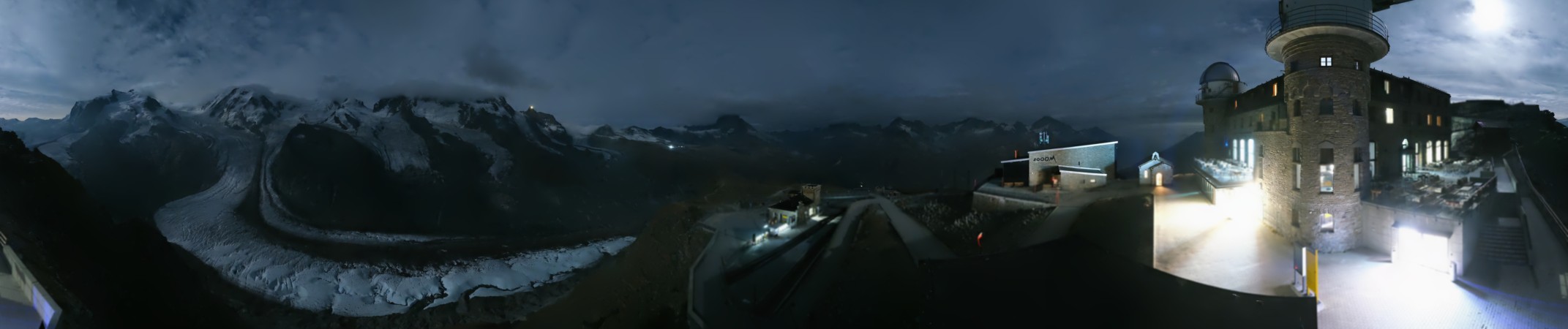 Zermatt Tourismus Gornergrat snow cam captured at 30 September 2026 at 11:49 pm GMT+2