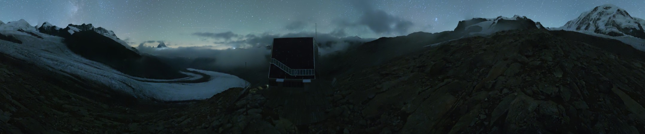 Zermatt Tourismus Monte Rosa snow cam captured at 18 September 2026 at 11:46 pm GMT+2