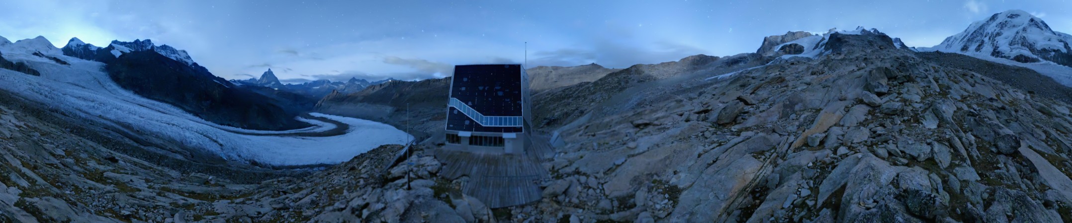 Zermatt Tourismus Monte Rosa snow cam captured at 20 September 2026 at 11:45 pm GMT+2