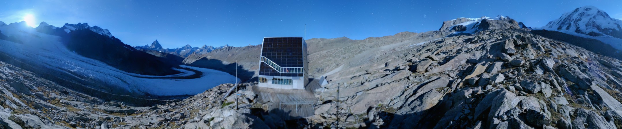 Zermatt Tourismus Monte Rosa snow cam captured at 21 September 2026 at 11:58 pm GMT+2
