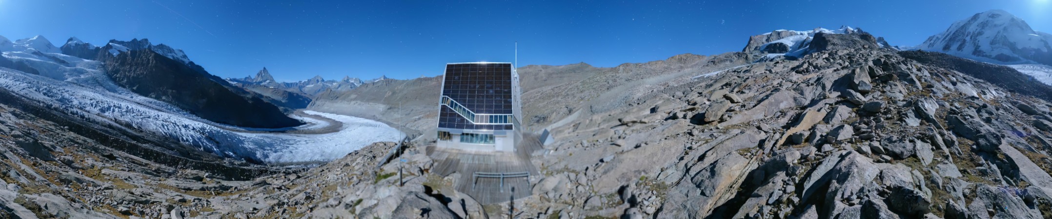 Zermatt Tourismus Monte Rosa snow cam captured at 23 September 2026 at 11:54 pm GMT+2