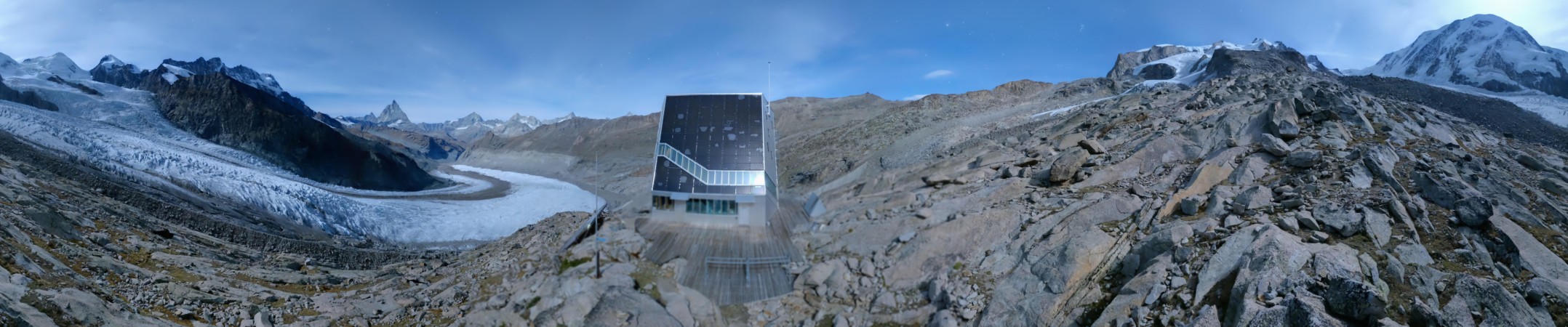 Zermatt Tourismus Monte Rosa snow cam captured at 24 September 2026 at 11:47 pm GMT+2