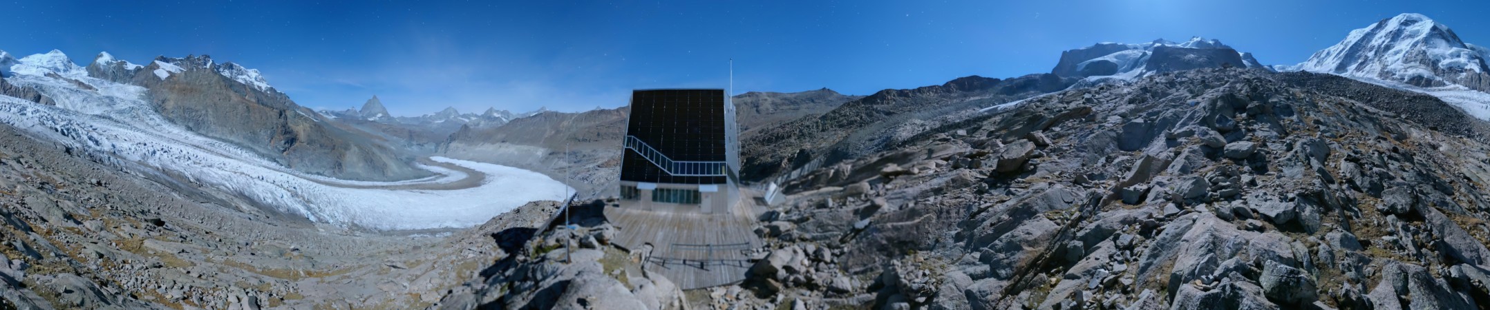 Zermatt Tourismus Monte Rosa snow cam captured at 28 September 2026 at 11:53 pm GMT+2