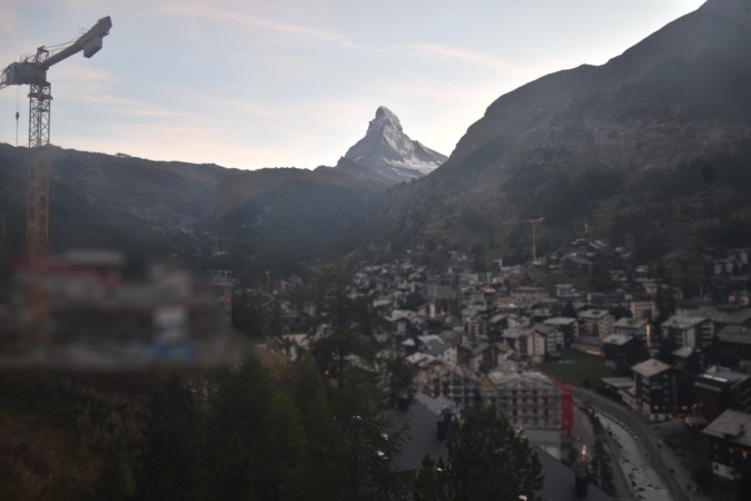 Zermatt Tourismus Schönegg Hotel snow cam captured at 12 September 2026 at 8:01 pm GMT+2