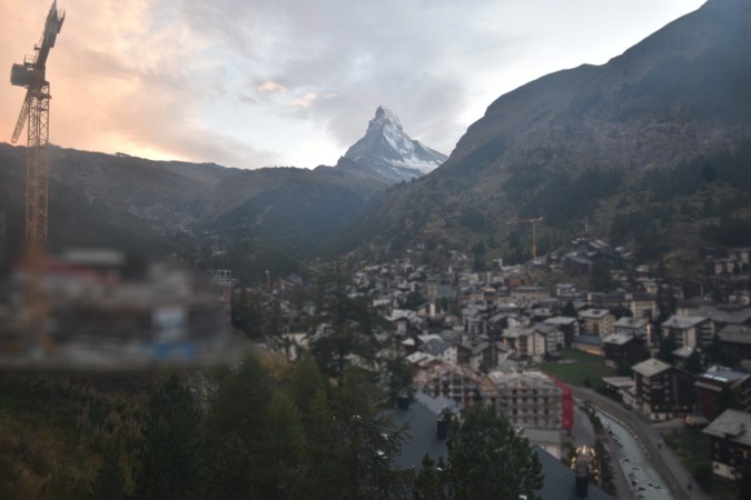Zermatt Tourismus Schönegg Hotel snow cam captured at 13 September 2026 at 7:56 pm GMT+2