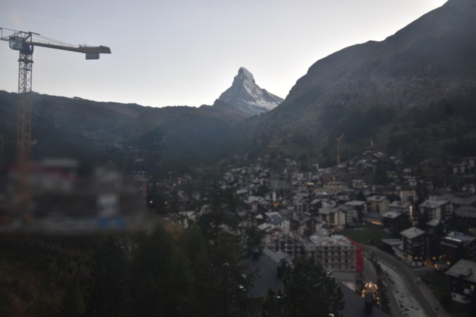 Zermatt Tourismus Schönegg Hotel snow cam captured at 14 September 2026 at 8:01 pm GMT+2