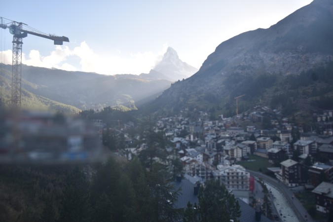 Zermatt Tourismus Schönegg Hotel snow cam captured at 15 September 2026 at 6:12 pm GMT+2