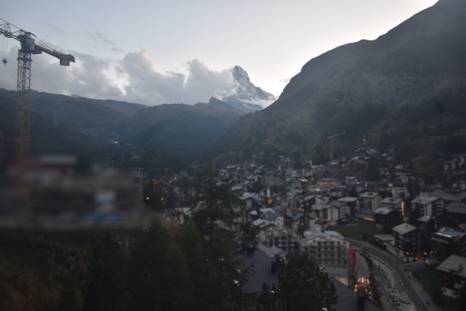 Zermatt Tourismus Schönegg Hotel snow cam captured at 18 September 2026 at 7:55 pm GMT+2