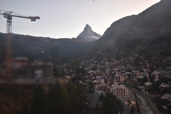 Zermatt Tourismus Schönegg Hotel snow cam captured at 25 September 2026 at 7:47 pm GMT+2