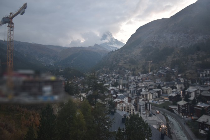 Zermatt Tourismus Schönegg Hotel snow cam captured at 3 October 2026 at 7:07 pm GMT+2