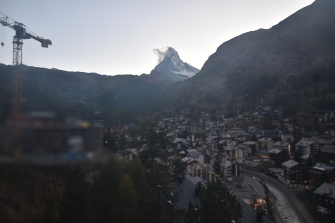 Zermatt Tourismus Schönegg Hotel snow cam captured at 5 October 2026 at 7:19 pm GMT+2