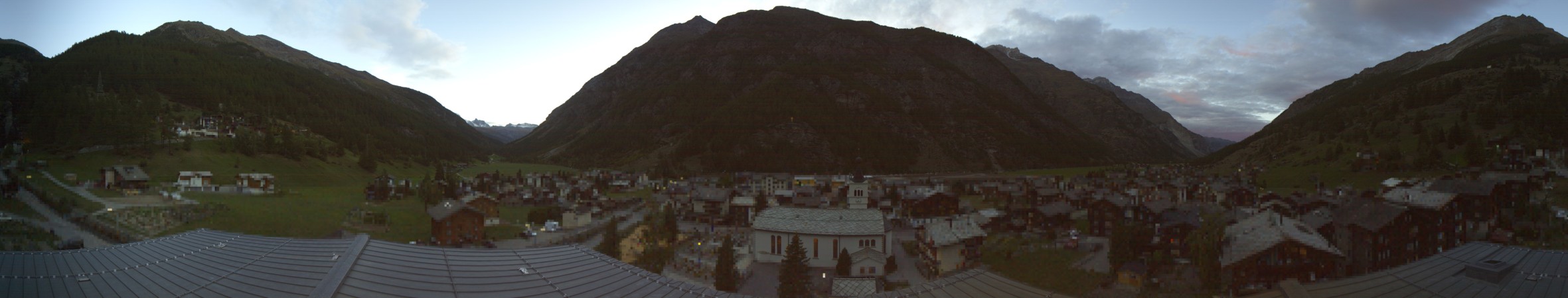 Zermatt Tourismus Täsch Dorf snow cam captured at 24 September 2026 at 7:34 pm GMT+2