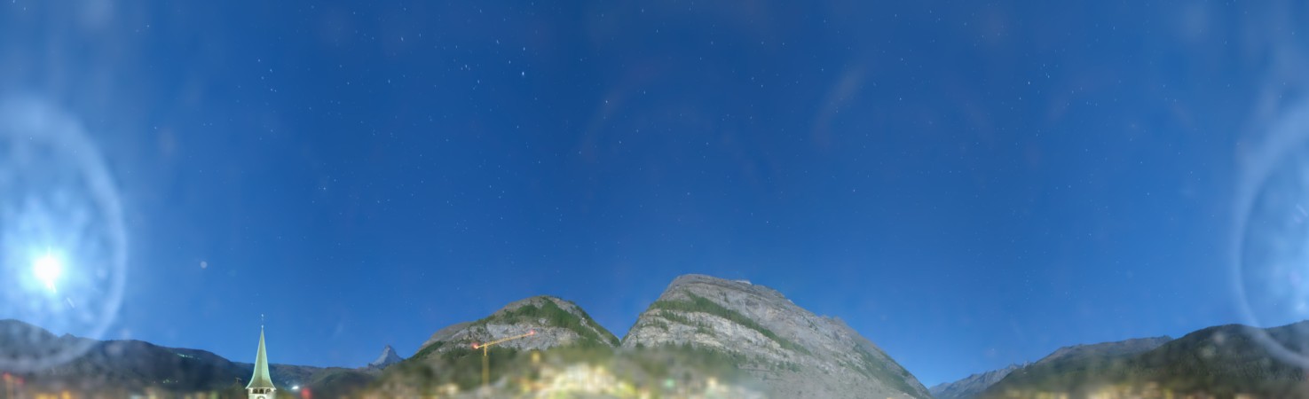 Zermatt Tourismus Zermatterhof snow cam captured at 25 September 2026 at 10:54 pm GMT+2