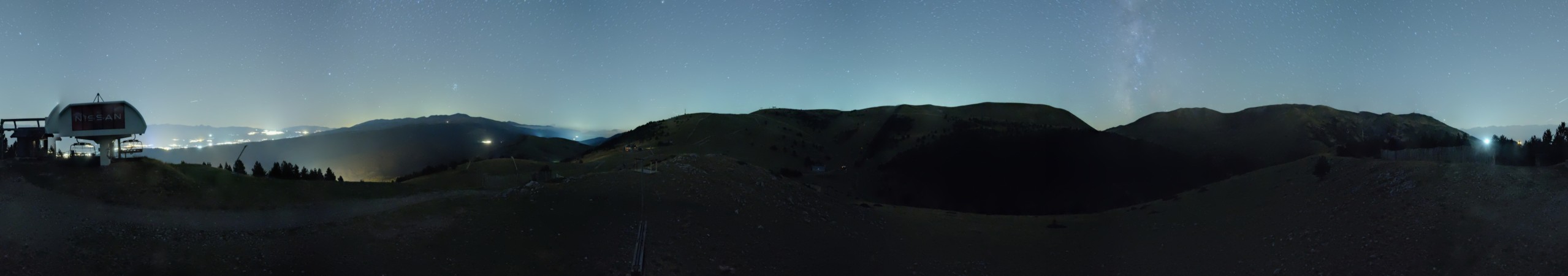 FGC Cap de Comella superior snow cam captured at 12 September 2026 at 11:51 pm GMT+2