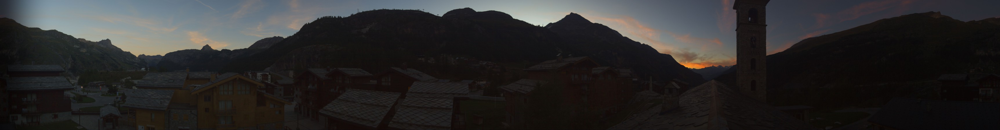 Tignes Les Boisses - 1800 snow cam captured at 12 September 2026 at 8:10 pm GMT+2