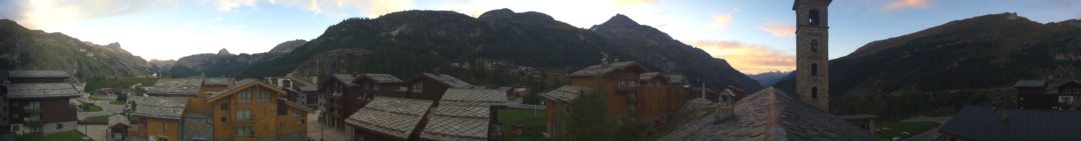 Tignes Les Boisses - 1800 snow cam captured at 13 September 2026 at 7:54 pm GMT+2
