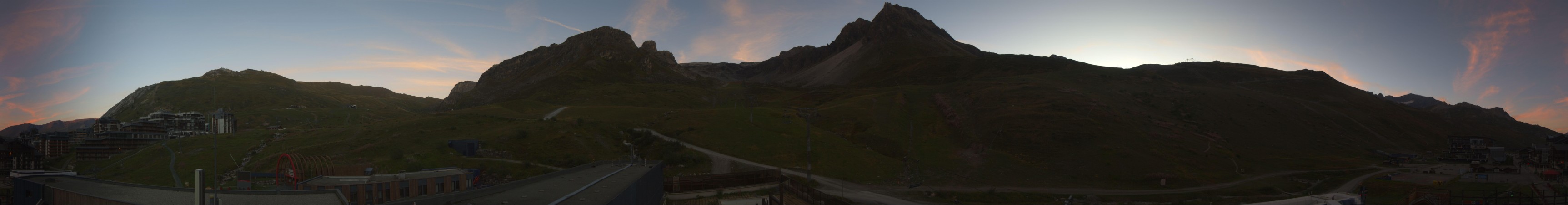 Tignes Val Claret snow cam captured at 12 September 2026 at 8:10 pm GMT+2