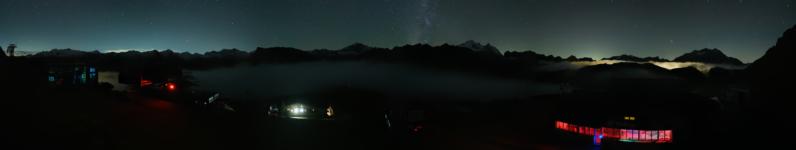 Val d'Isère Bellevarde snow cam captured at 10 September 2026 at 11:54 pm GMT+2