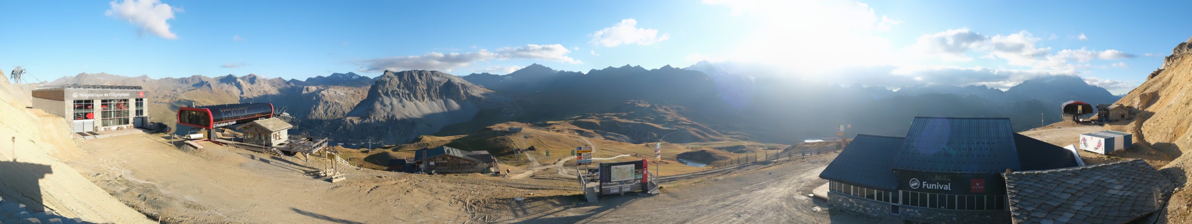 Val d'Isère Bellevarde snow cam captured at 15 September 2026 at 6:44 pm GMT+2