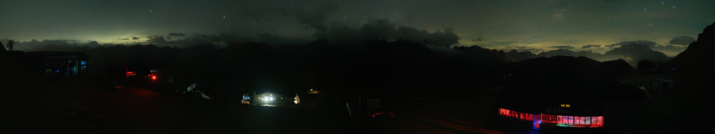 Val d'Isère Bellevarde snow cam captured at 17 September 2026 at 11:54 pm GMT+2
