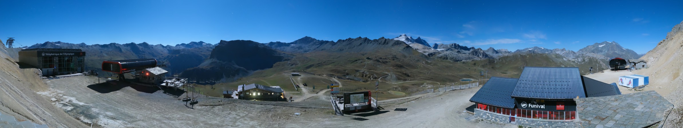 Val d'Isère Bellevarde snow cam captured at 25 September 2026 at 11:48 pm GMT+2