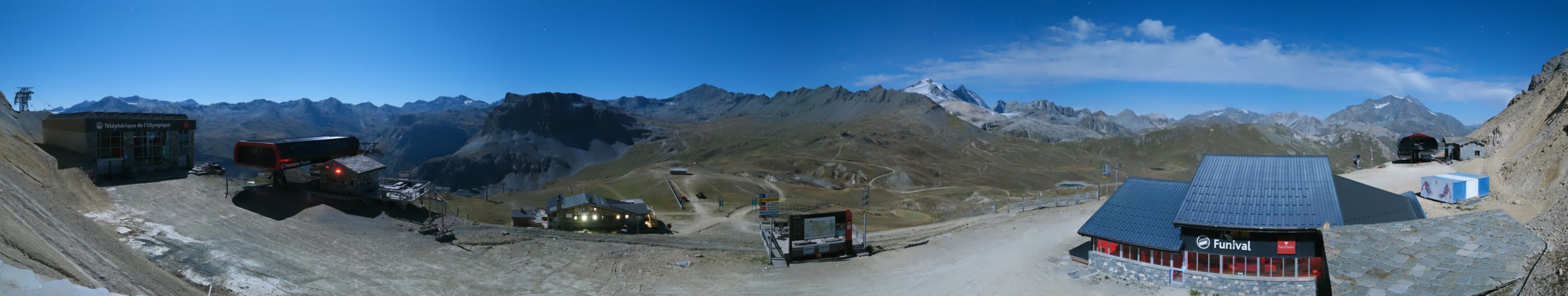 Val d'Isère Bellevarde snow cam captured at 27 September 2026 at 11:49 pm GMT+2