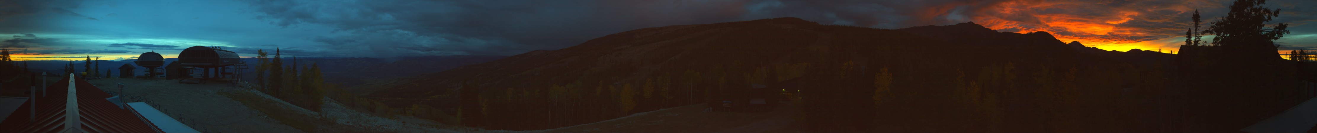 Aspen Snowmass Sams Knob snow cam captured at 29 September 2026 at 7:29 pm GMT-6