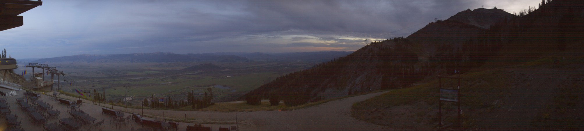 Jackson Hole Rendezvous Lodge snow cam captured at 12 September 2026 at 8:04 pm GMT-6