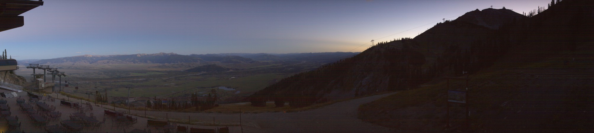 Jackson Hole Rendezvous Lodge snow cam captured at 14 September 2026 at 8:08 pm GMT-6