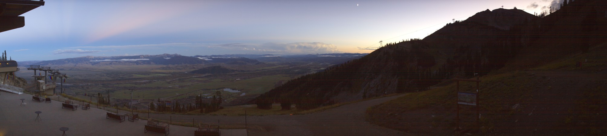 Jackson Hole Rendezvous Lodge snow cam captured at 17 September 2026 at 7:52 pm GMT-6