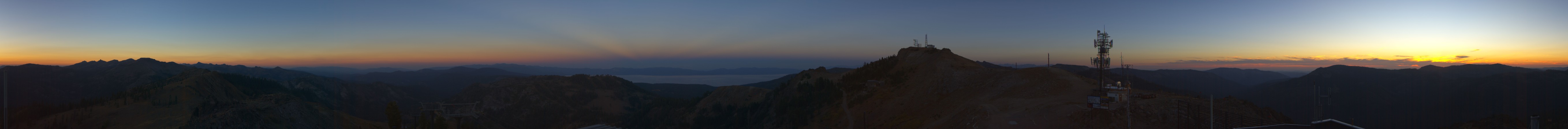 Palisades Tahoe Alpine Summit snow cam captured at 1 October 2026 at 7:06 pm GMT-7