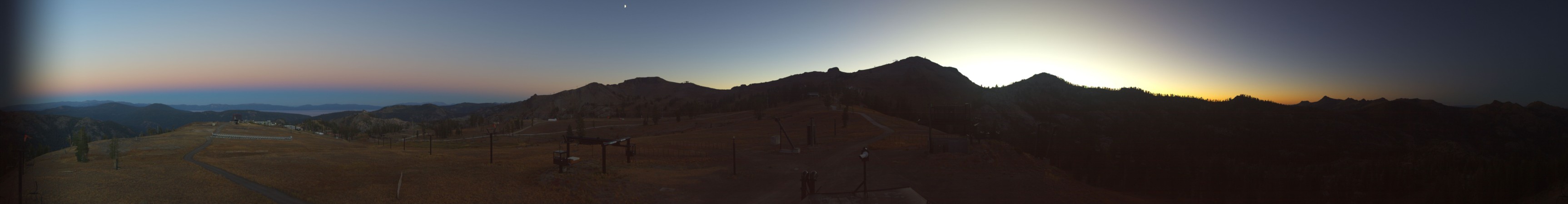 Palisades Tahoe Silverado snow cam captured at 18 September 2026 at 7:28 pm GMT-7