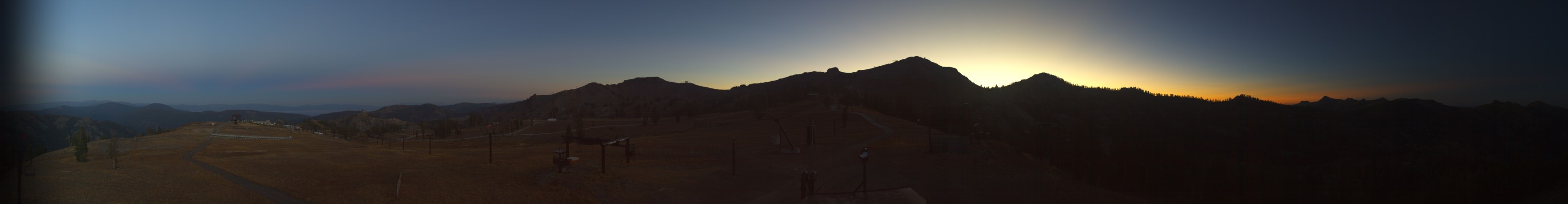 Palisades Tahoe Silverado snow cam captured at 1 October 2026 at 7:06 pm GMT-7