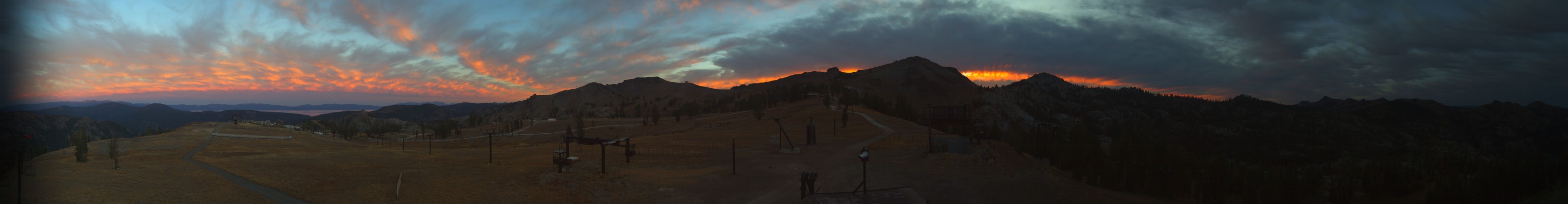 Palisades Tahoe Silverado snow cam captured at 4 October 2026 at 6:59 pm GMT-7