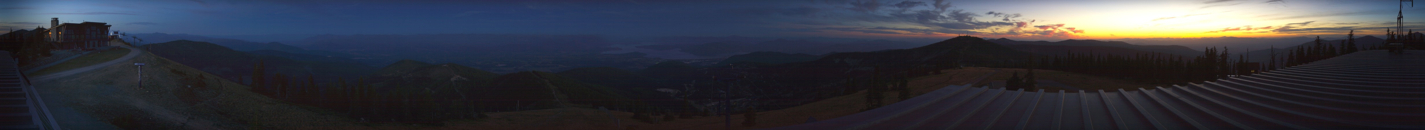 Schweitzer Mountain Resort Sky House snow cam captured at 5 October 2026 at 7:46 pm GMT-6