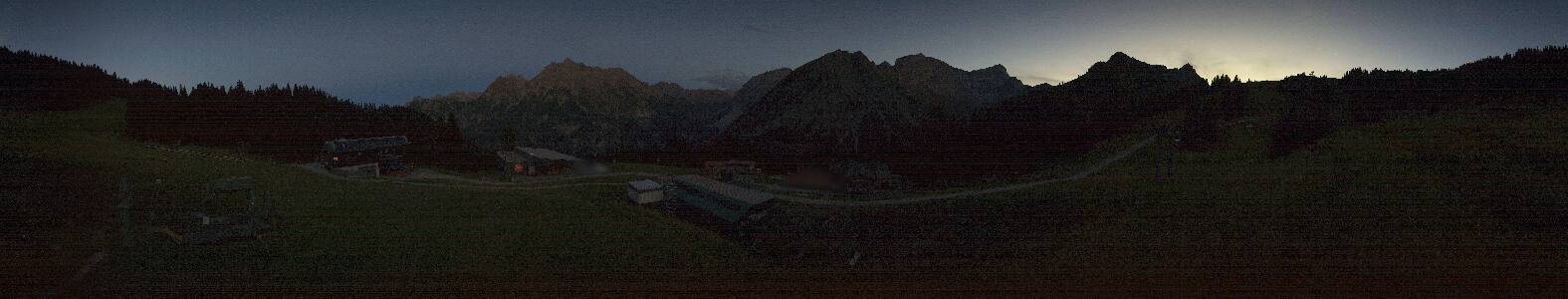 Brandnertal Palüd snow cam captured at 28 September 2026 at 7:30 pm GMT+2