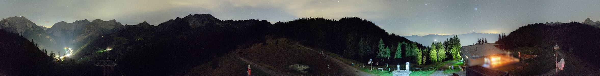 Brandnertal Panoramabahn Burtschasattel snow cam captured at 12 September 2026 at 11:54 pm GMT+2