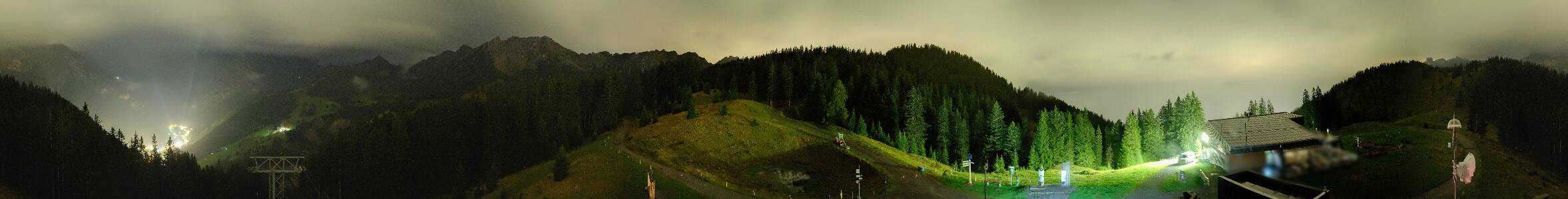 Brandnertal Panoramabahn Burtschasattel snow cam captured at 13 September 2026 at 11:43 pm GMT+2