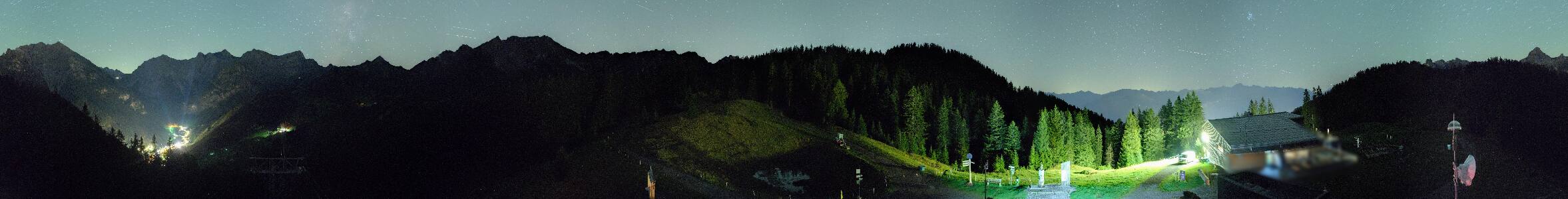 Brandnertal Panoramabahn Burtschasattel snow cam captured at 14 September 2026 at 11:53 pm GMT+2