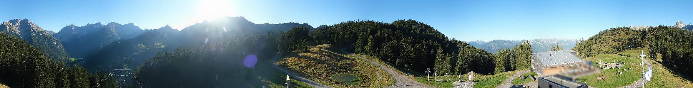 Brandnertal Panoramabahn Burtschasattel snow cam captured at 15 September 2026 at 6:13 pm GMT+2